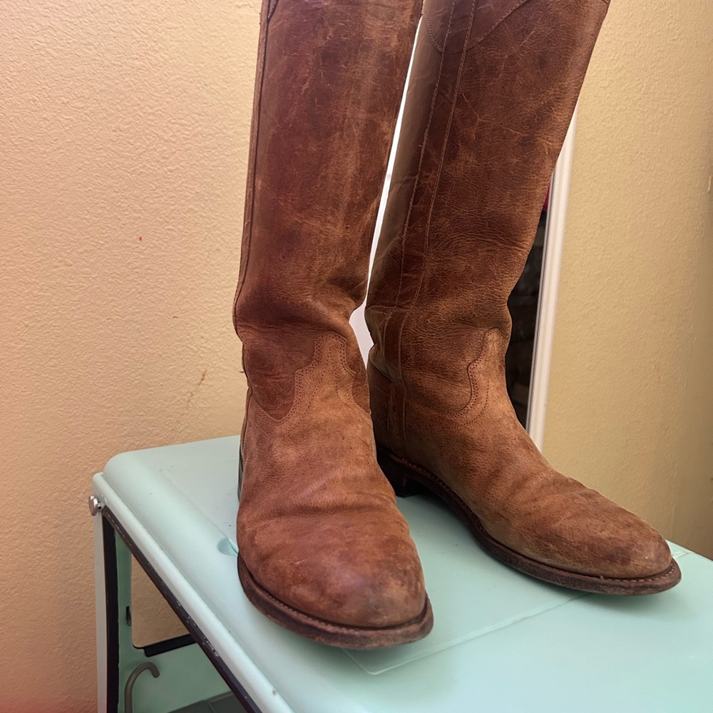 Brown Leather Cowboy Boots